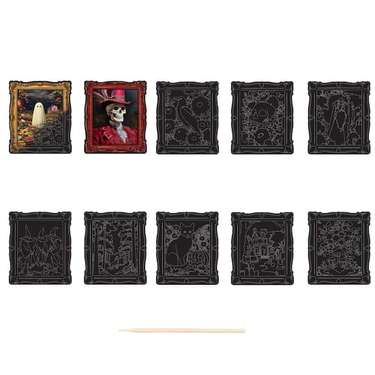 Brea Reese® Spooky Frames Shaped Scratch Art Pad